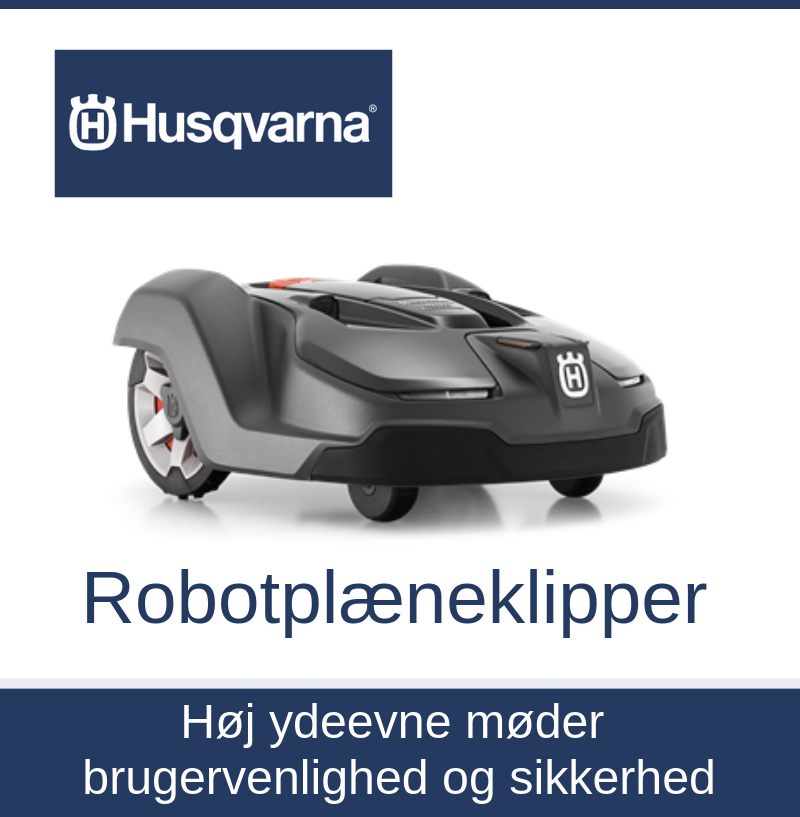 tigger jeg er glad Stræbe Robotplæneklipper fra Husqvarna hos Aabybro Skov og Havebrugsmaskiner i  Jammerbugt. Handl-Lokalt.dk