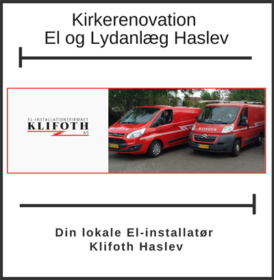 Kirkerenovering el og lydanlæg Haslev / Faxe Kommune