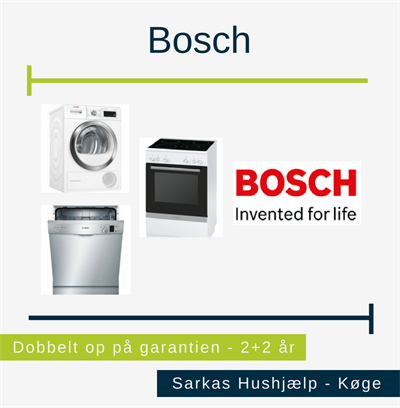 Stort udvalg fra Bosch hos Sarkas Hushjælp i Køge