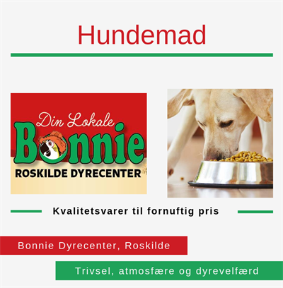 Hundemad, Bonnie Dyrecenter, Roskilde